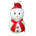 White Snowman with Red Cap and Scarf Christmas Tree Ornament